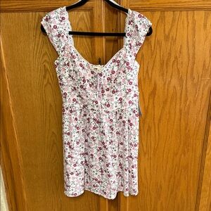 Kingston Floral Cap Sleeve Blouse - White and Purple